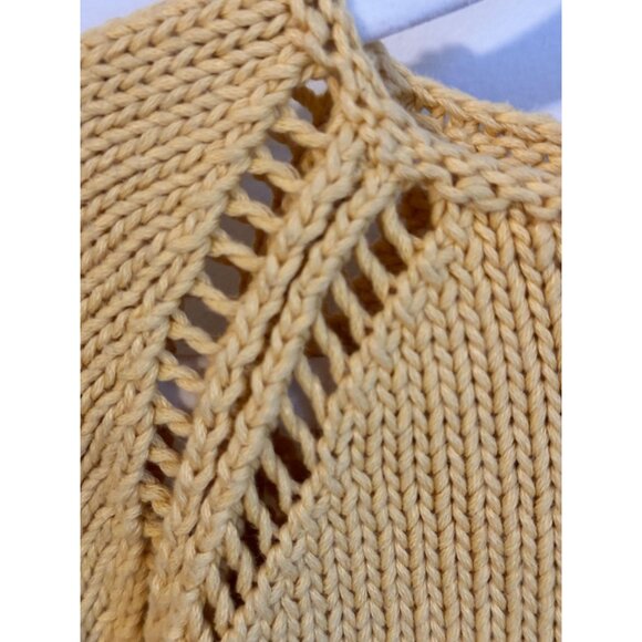 Misha & Puff Yellow Knit Sweater For Kids 3-4 Years 100% Cotton Long Sleeve Butt - Picture 4 of 7